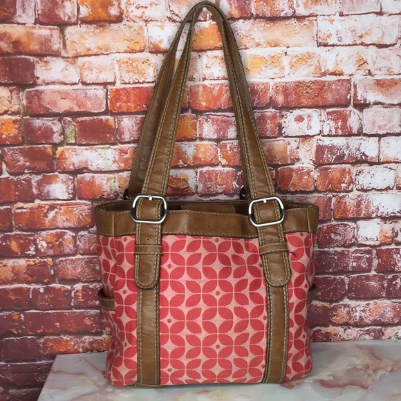 Fossil Pink Logo Canvas Bag - Picture 2 of 14